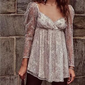 Free people Heavenly Lace Tunic